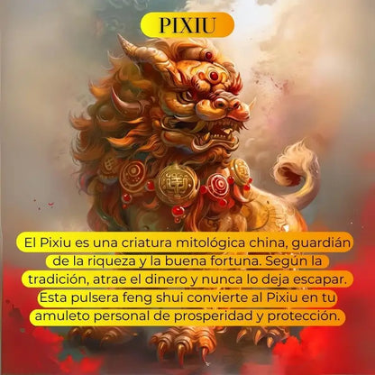 Pulsera Feng Shui de Obsidiana Negra con Pixiu